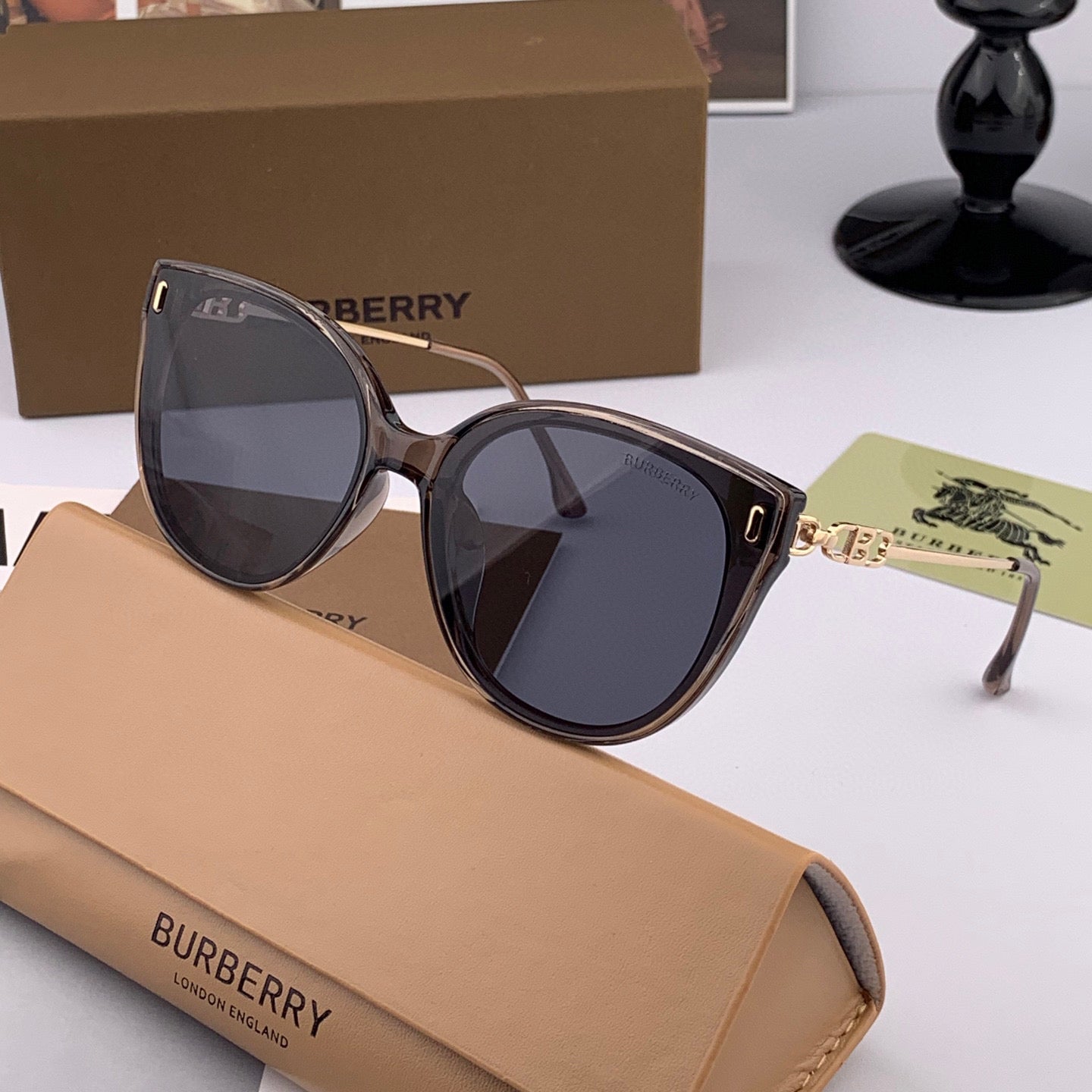 ROUND FRAME SUNGLASSES G9907 IN METAL AND ACETATE - Beige