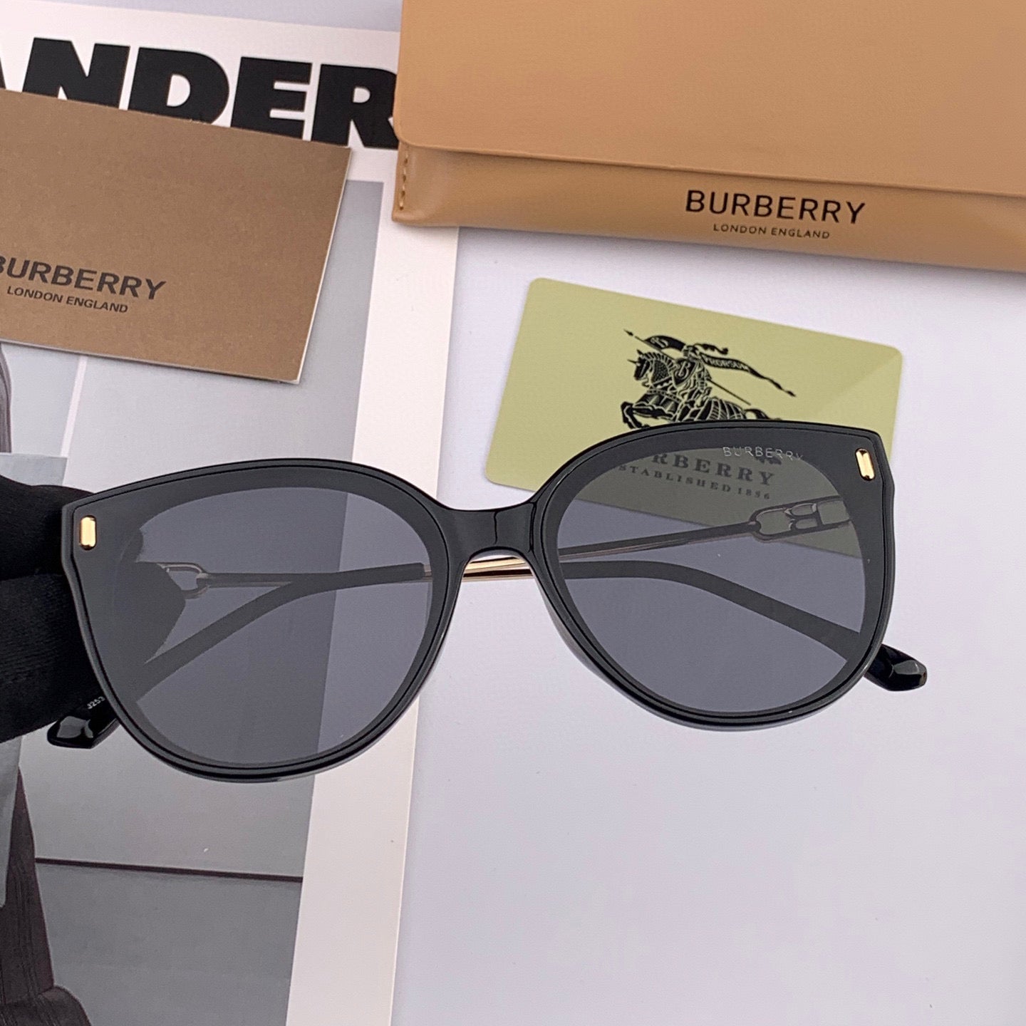ROUND FRAME SUNGLASSES G9907 IN METAL AND ACETATE - Beige