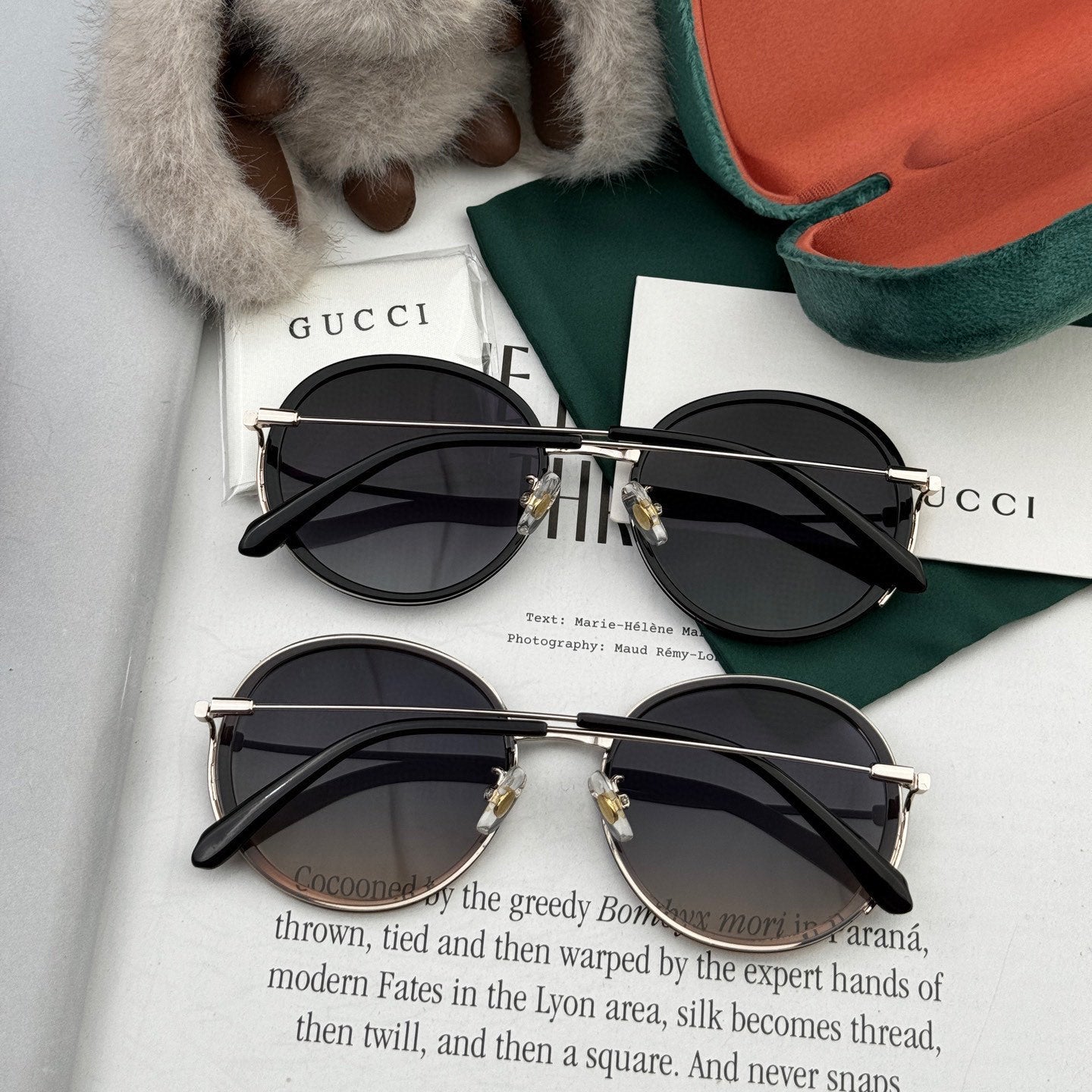 ROUND FRAME SUNGLASSES G0640 IN ACETATE AND METAL - Dark purple