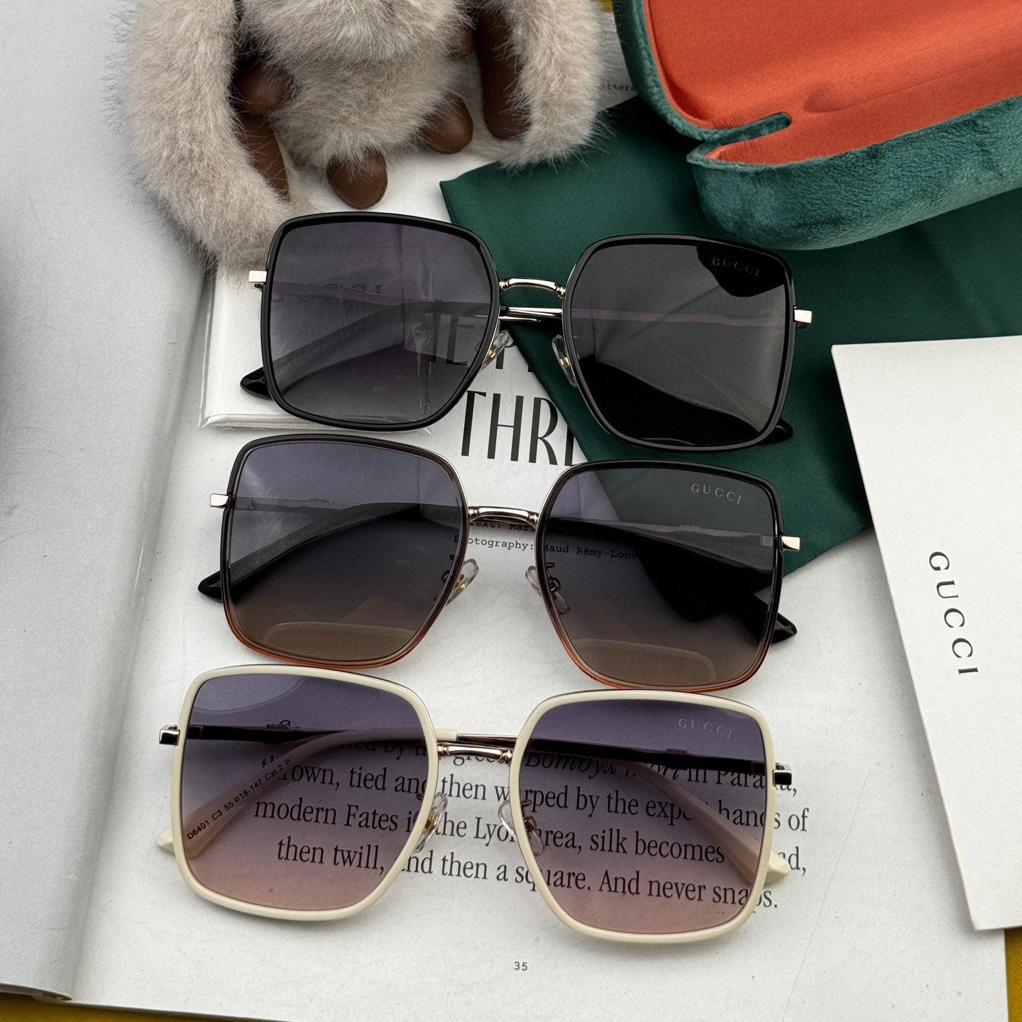 SQUARE FRAME SUNGLASSES G1640 IN METAL - Black