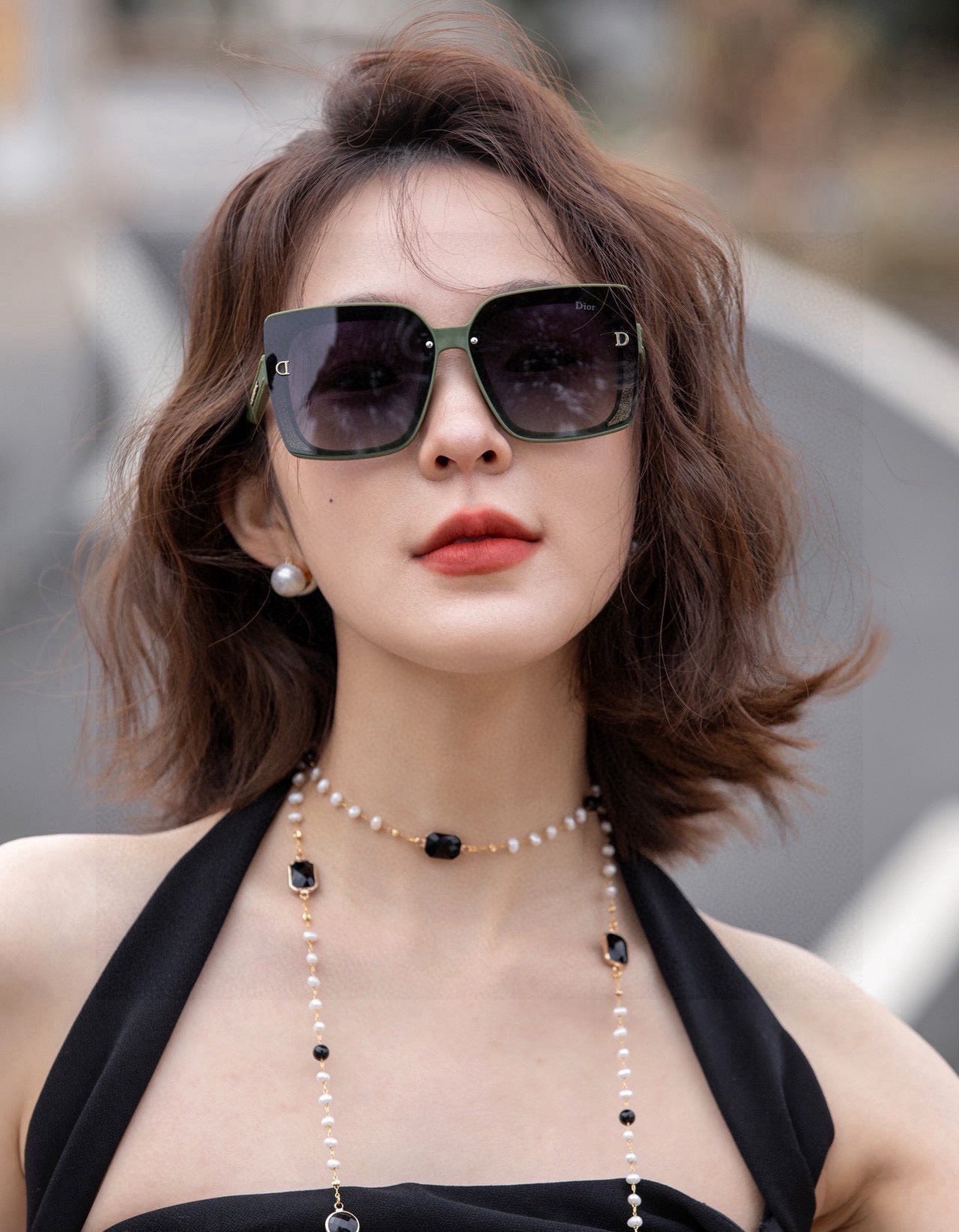 MONTAIGNE SUNGLASS CD1615 IN ACETATE - Black