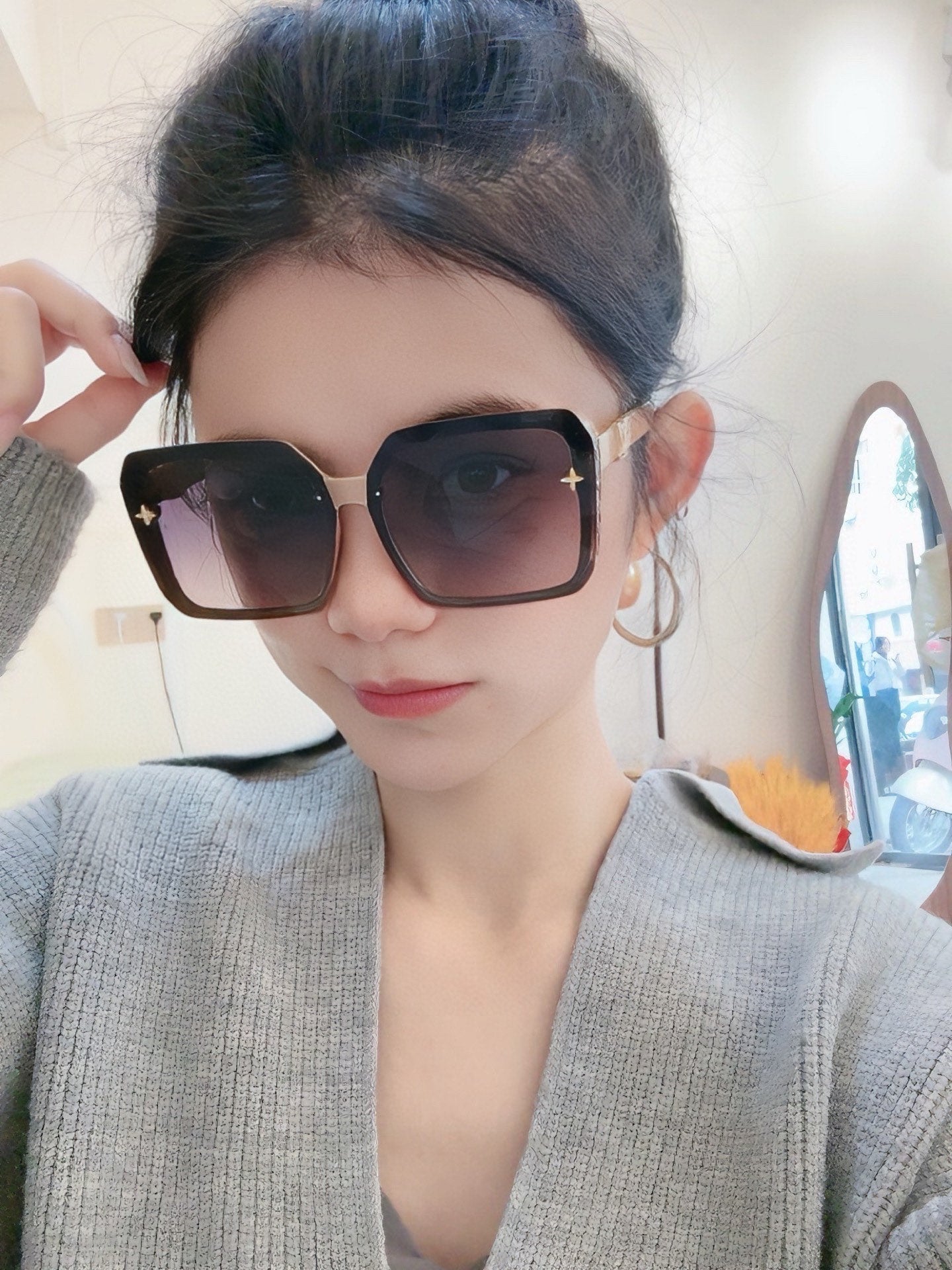 SQUARE SUNGLASSES L8148 IN ACETATE - Small