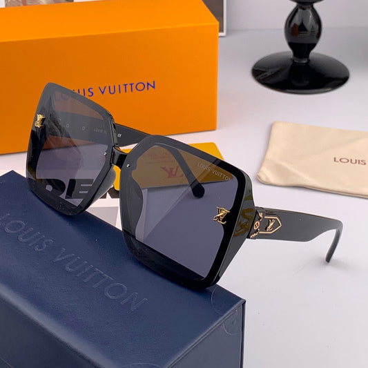 SQUARE SUNGLASSES L3230 IN ACETATE - Black