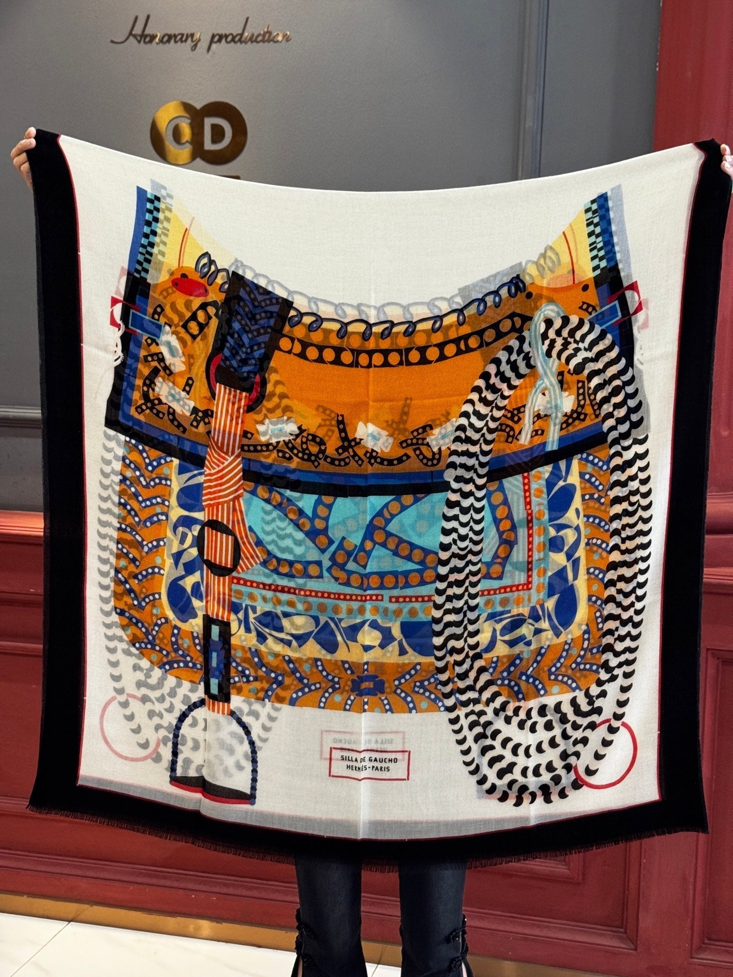 HERMES 25S SCARF 200 IN CASHMERE SILK 730600