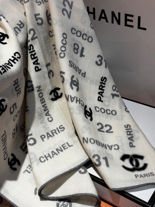 ШАРФ CHANEL 25S 180 З КАШМІРУ ТА ШОВКУ 738479