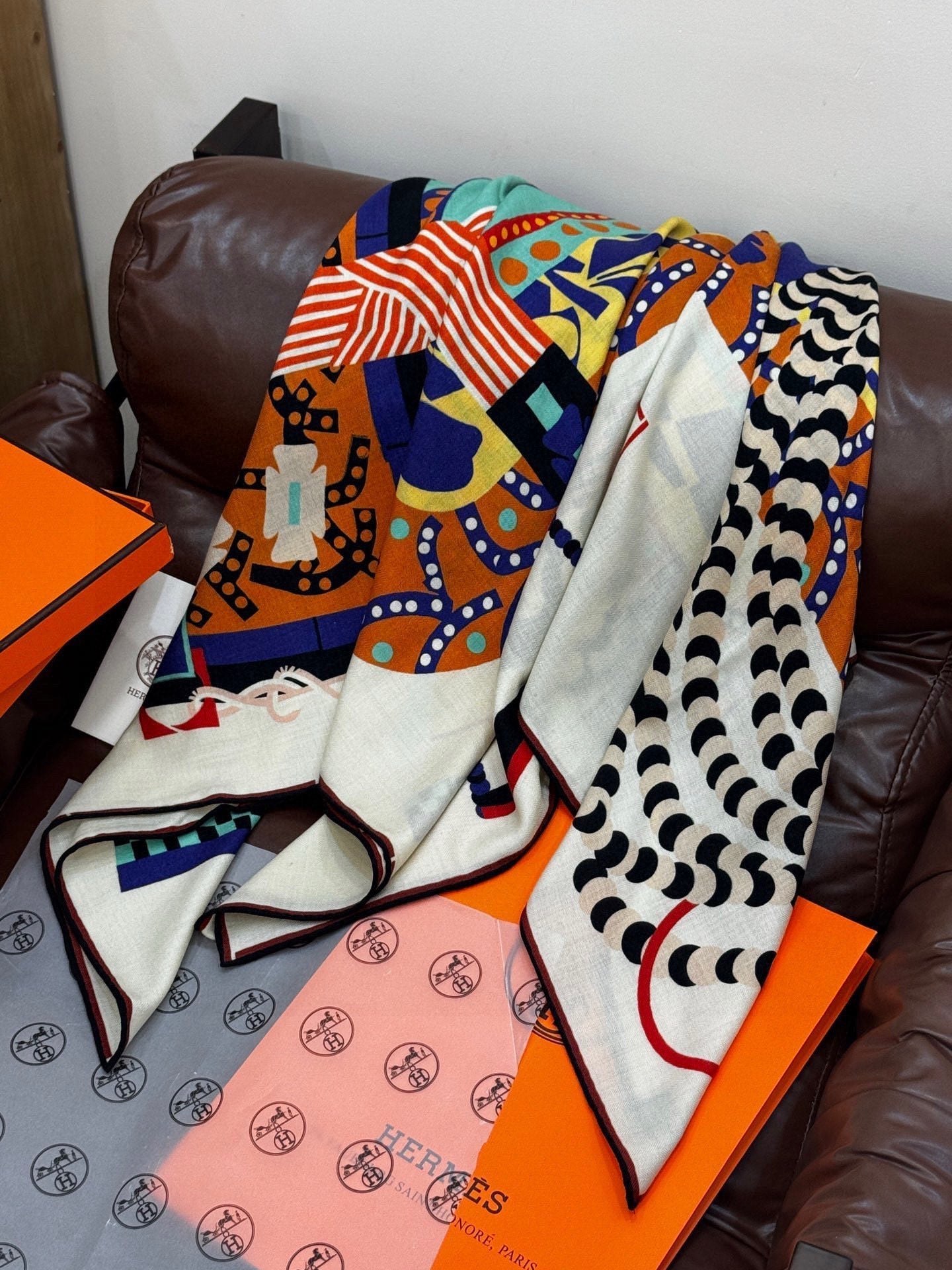 HERMES 25S SCARF 140 IN SILK 854766