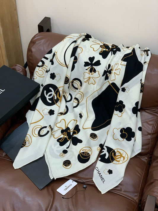 ХУСТКА CHANEL 25S 140 З ШОВКУ ТА КАШМІРУ 932006