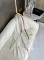 CC SCARF 180 CM IN WHITE WITH RED BORDER CASHMERE SILK 287510