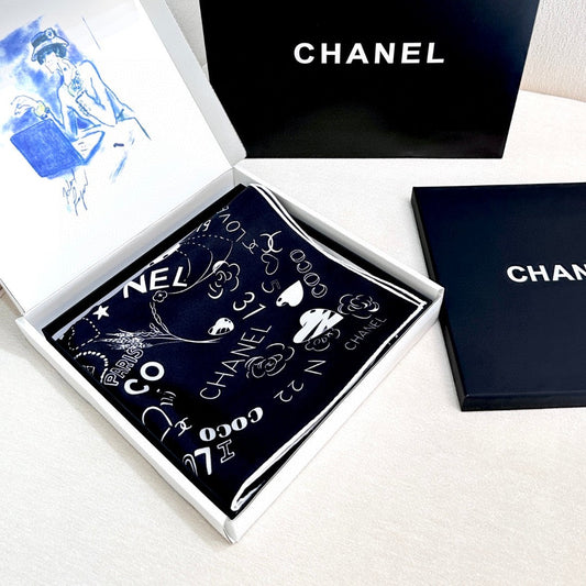 ШАРФ CHANEL 25S 90 З ШОВКУ 730661