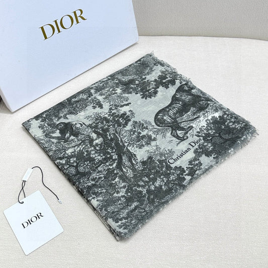 ШАРФ DIOR 180 СМ З СУМІШІ КАШМІРУ ТА ШОВКУ 706550