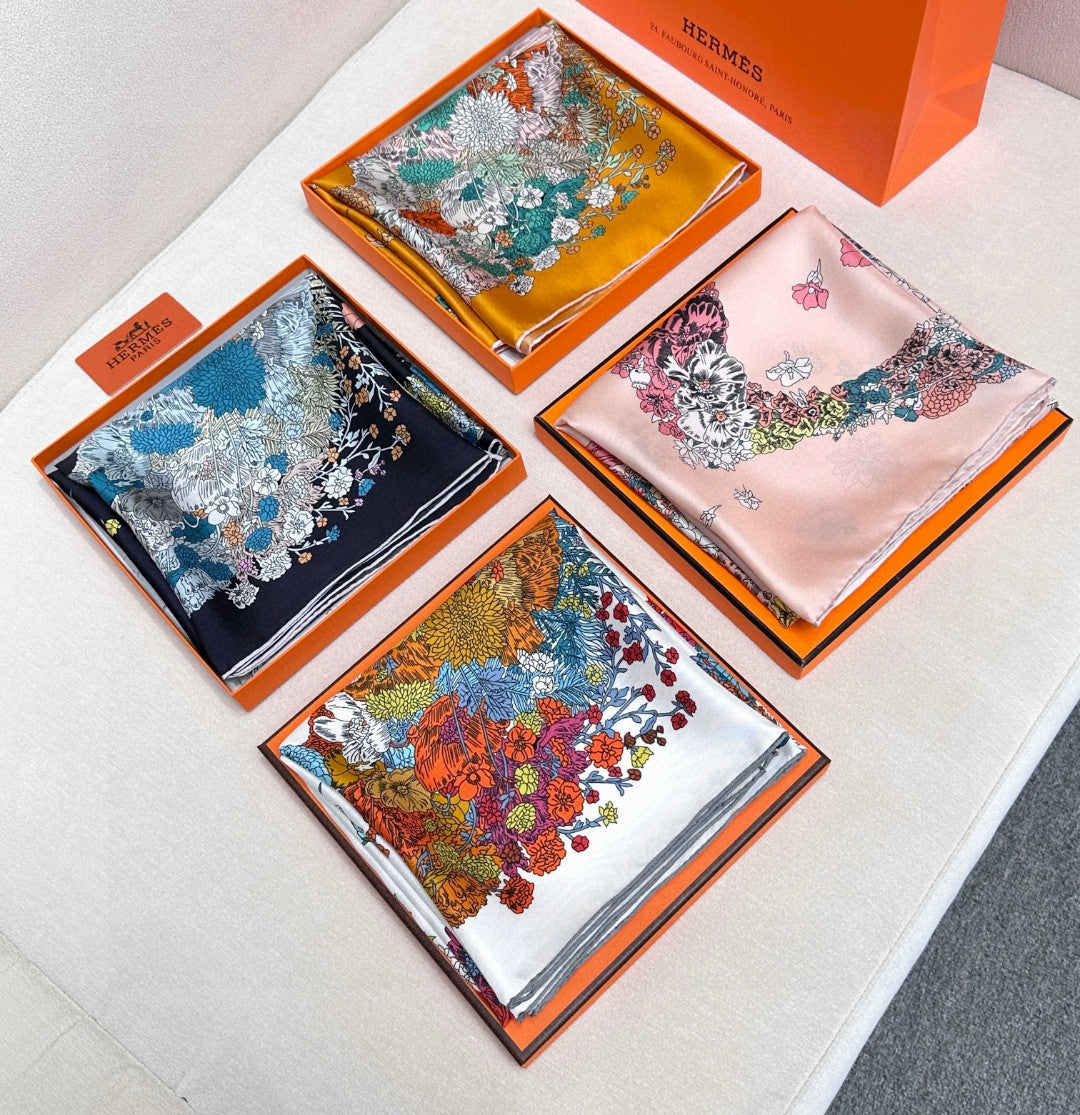 HERMES 25S SCARF 90 IN SILK 729028