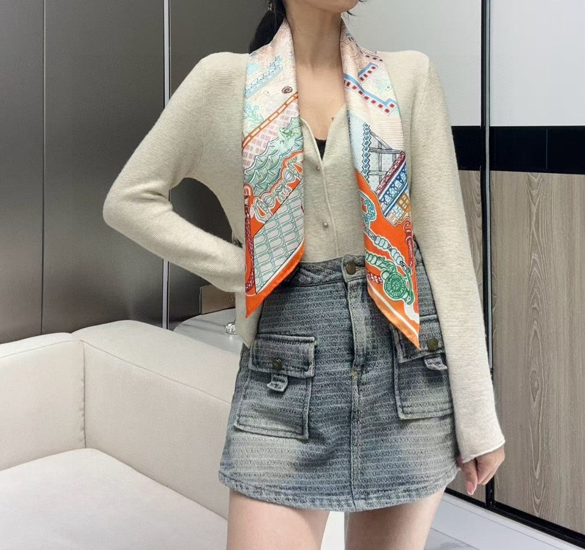 HERMES 25S SCARF 90 IN SILK 726441