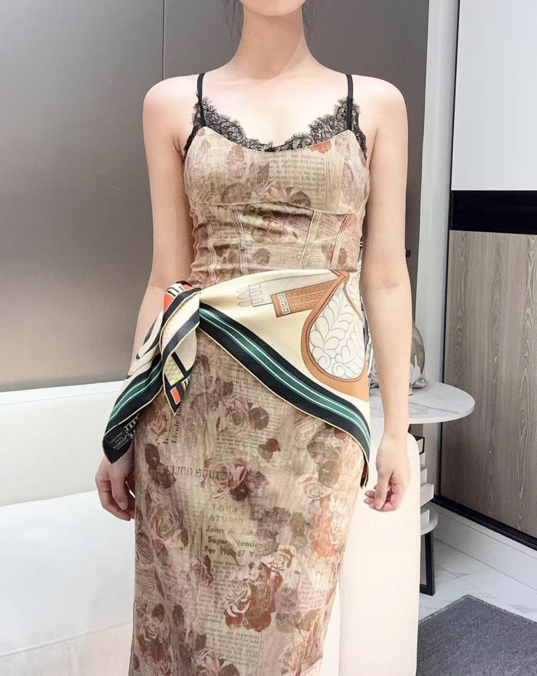 HERMES 25S SCARF 90 IN SILK 735841