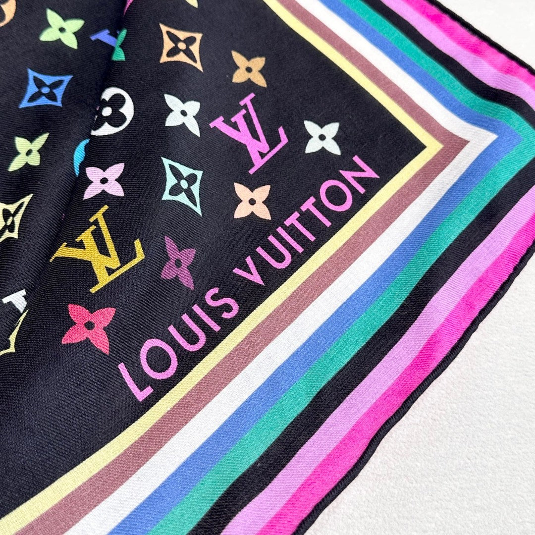 LV SCARF 134 CM IN WOOL MIX SILK 719982