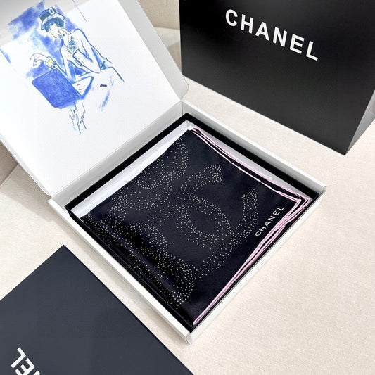 CHANEL 25S ШАРФ 90 ШОВК 730643