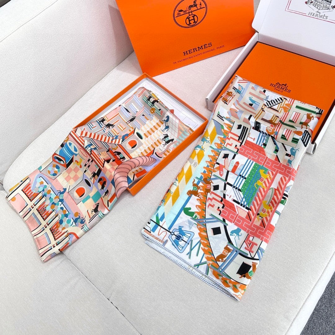 HERMES 25S SCARF 90 IN SILK 730637