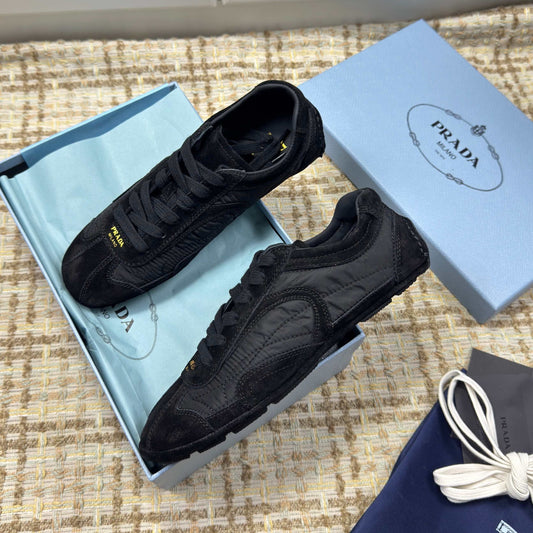 КРОСІВКИ PRADA 26S LOW TOP З ЧОРНОГО НЕЙЛОНУ ТА ЗАМШІ
