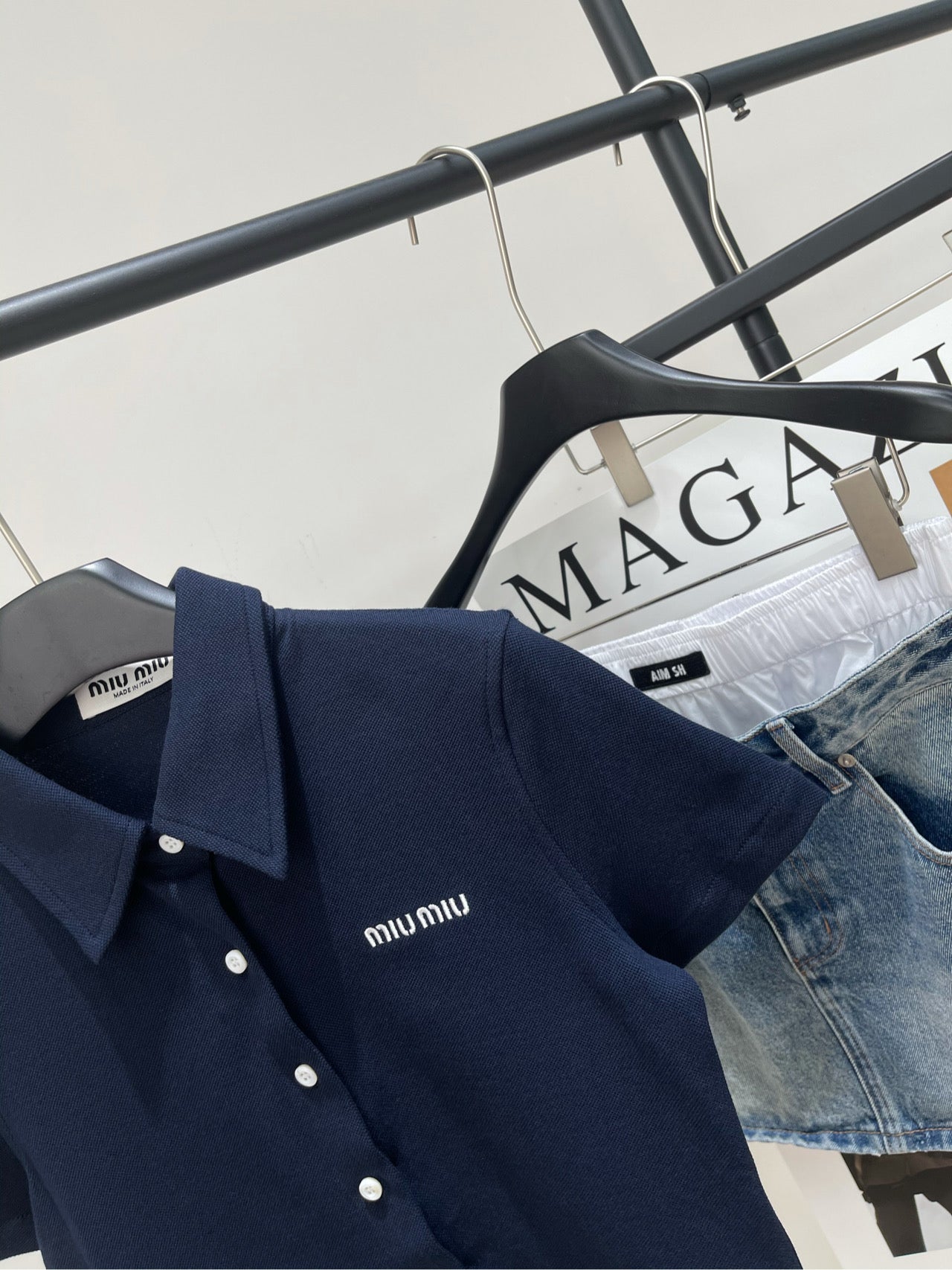 MIUMIU SHORT SLEEVE POLO SHIRT 273028