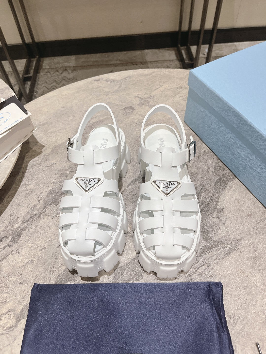 Pra Rubber Monolith Sandals White - 35