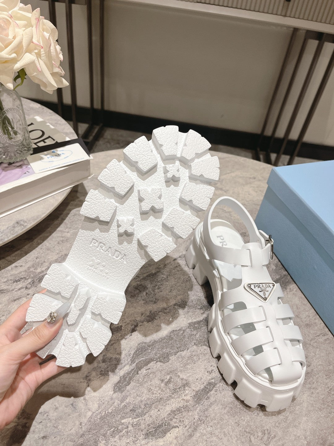 Pra Rubber Monolith Sandals White - 35