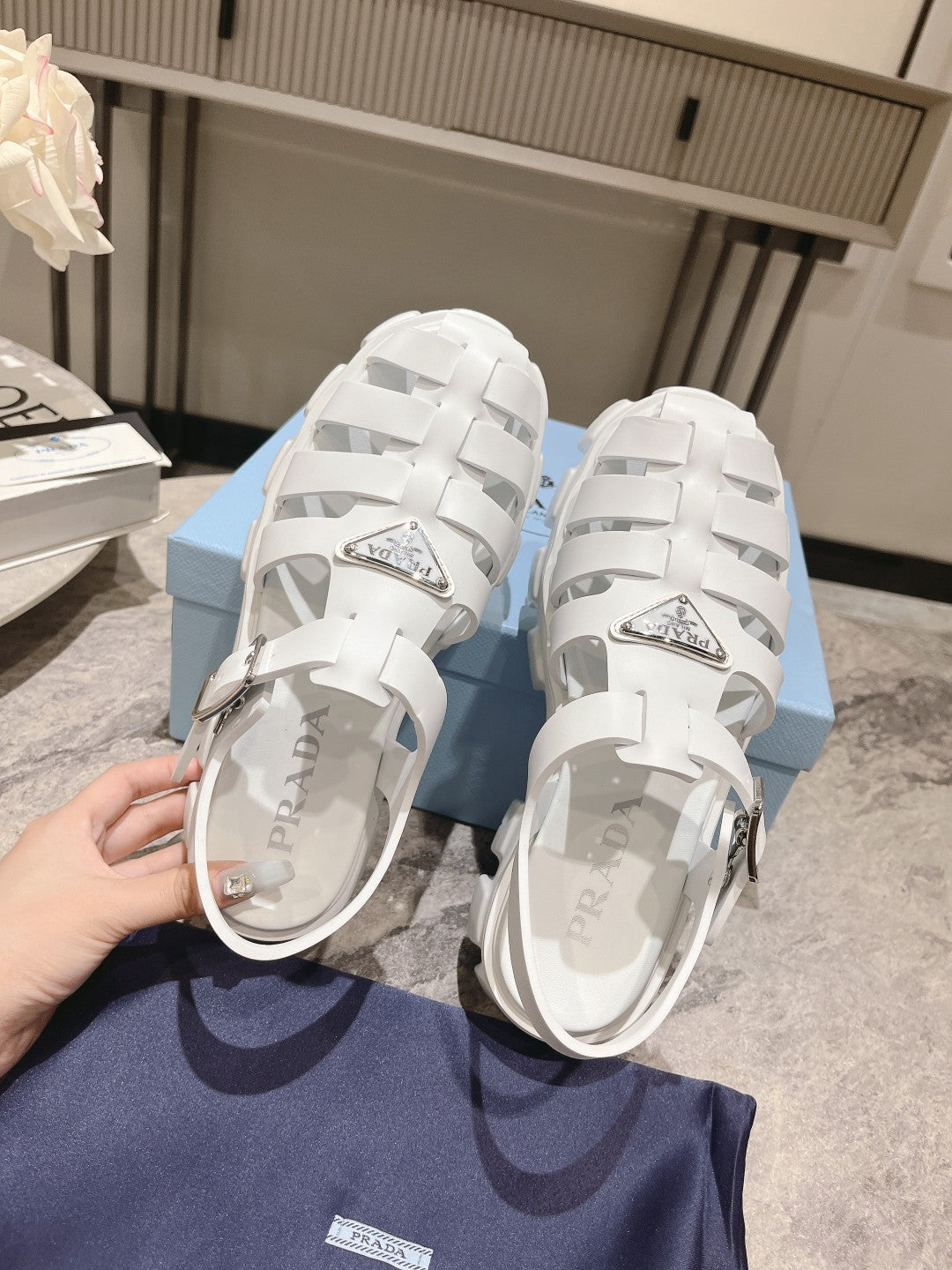 Pra Rubber Monolith Sandals White - 35