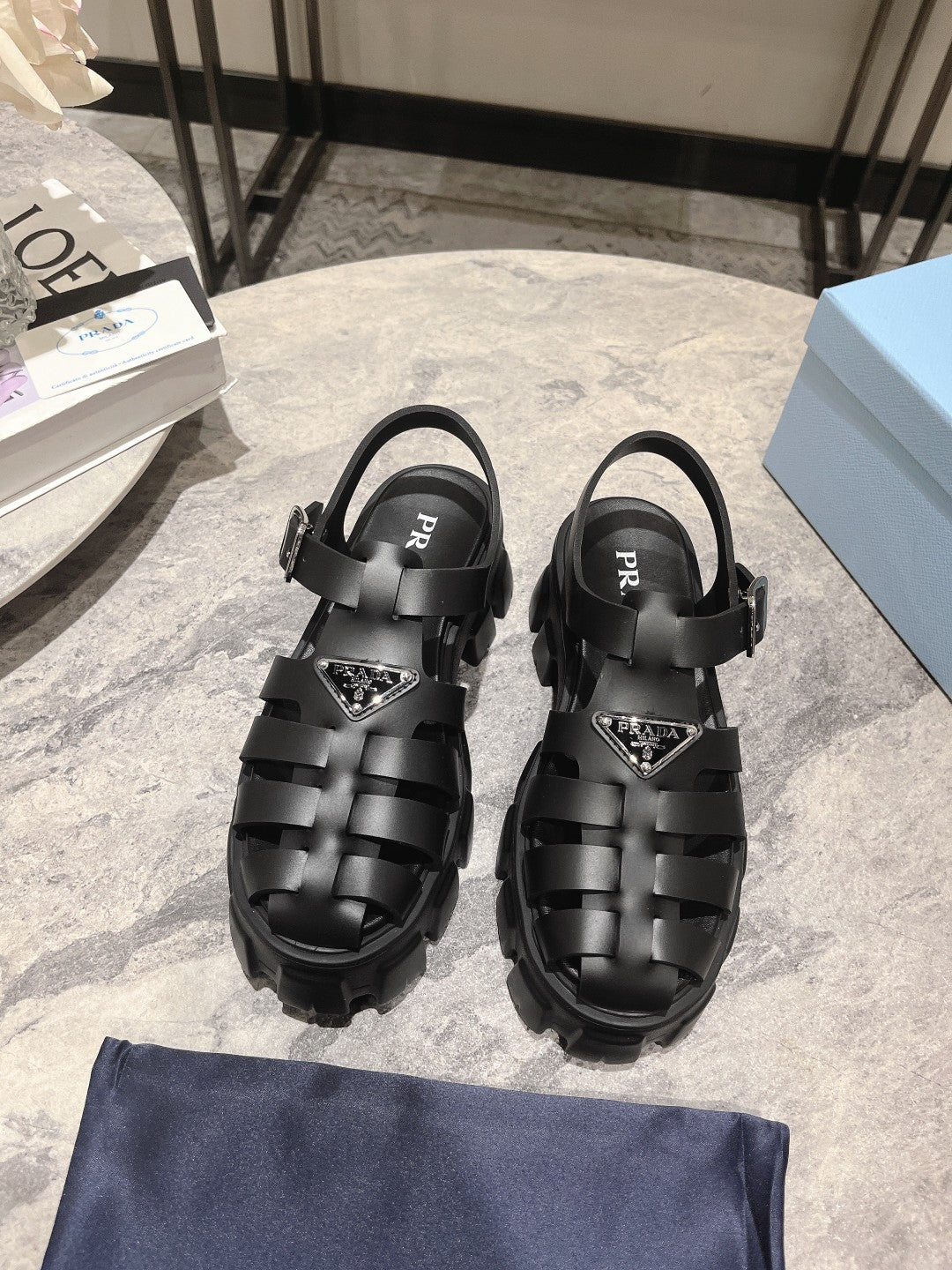 Pra Rubber Monolith Sandals Black - 35