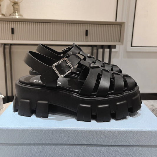 Pra Rubber Monolith Sandals Black - 35