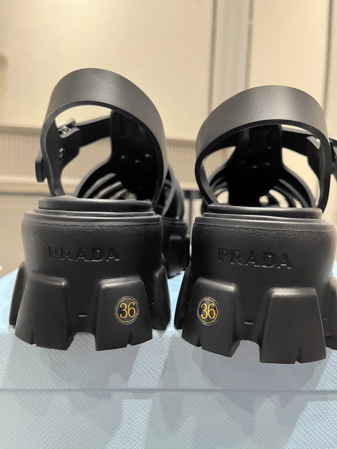Pra Rubber Monolith Sandals Black - 35