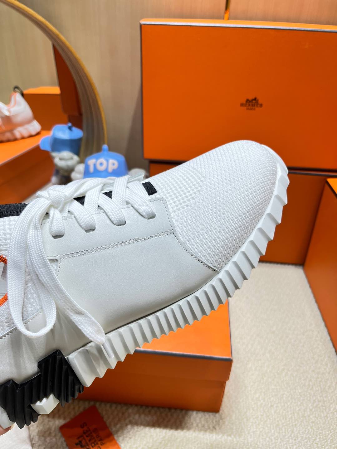 DEPART SLIP-ON SNEAKER IN WHITE KNIT AND CALFSKIN - 38