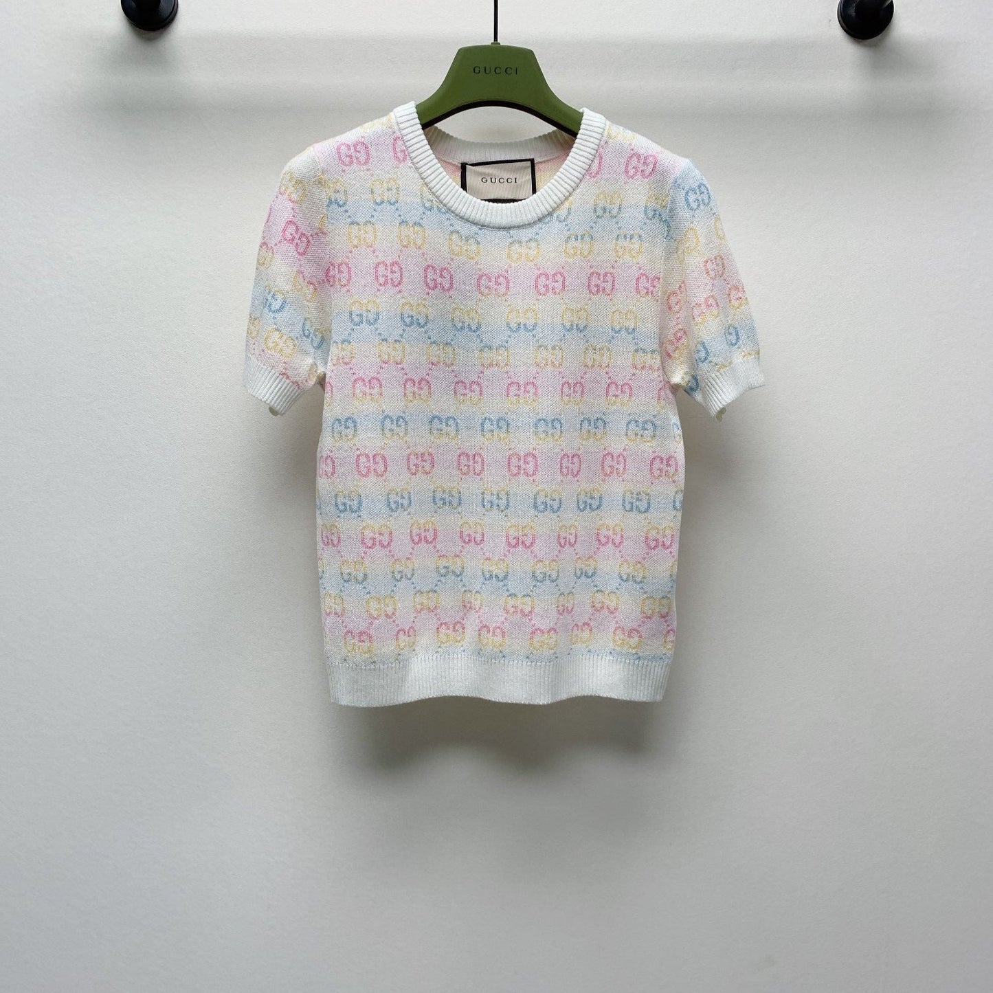 GUCCI SHORT-SLEEVE KNIT TOP 232145