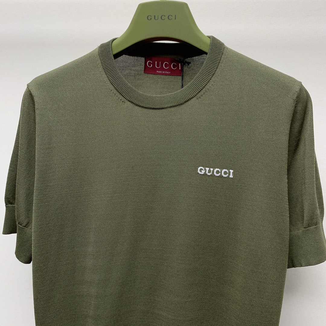 GUCCI SHORT-SLEEVE KNIT TOP 271725