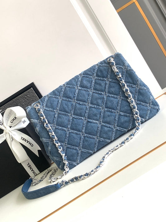 СУМКА CC MINI 25 CLASSIC З ДЕНІМУ КОЛЬОРУ СИНІЙ КОБАЛЬТ