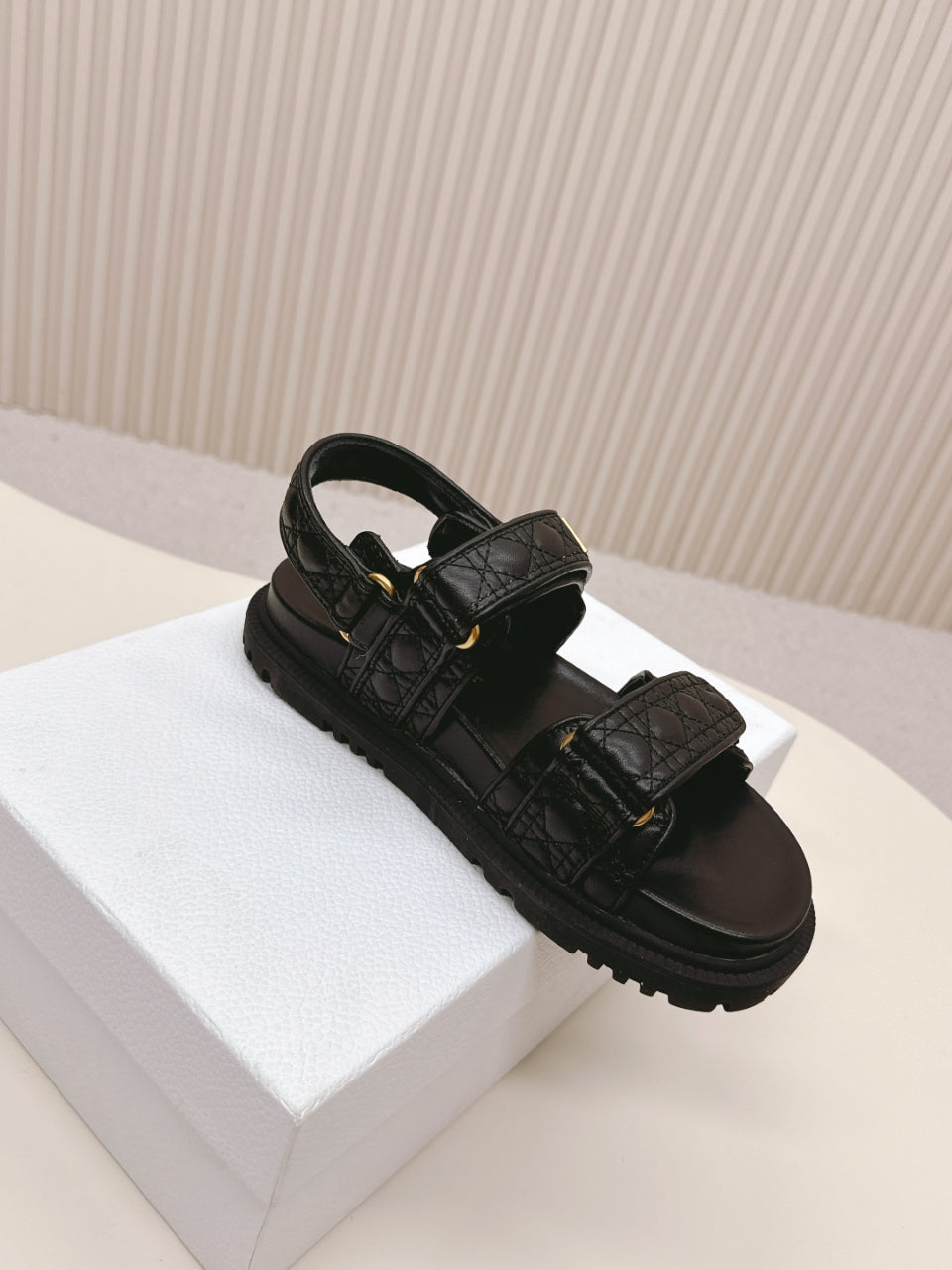 DIOR BACK-STRAP SANDALS 25S IN BLACK CALFSKIN - 35