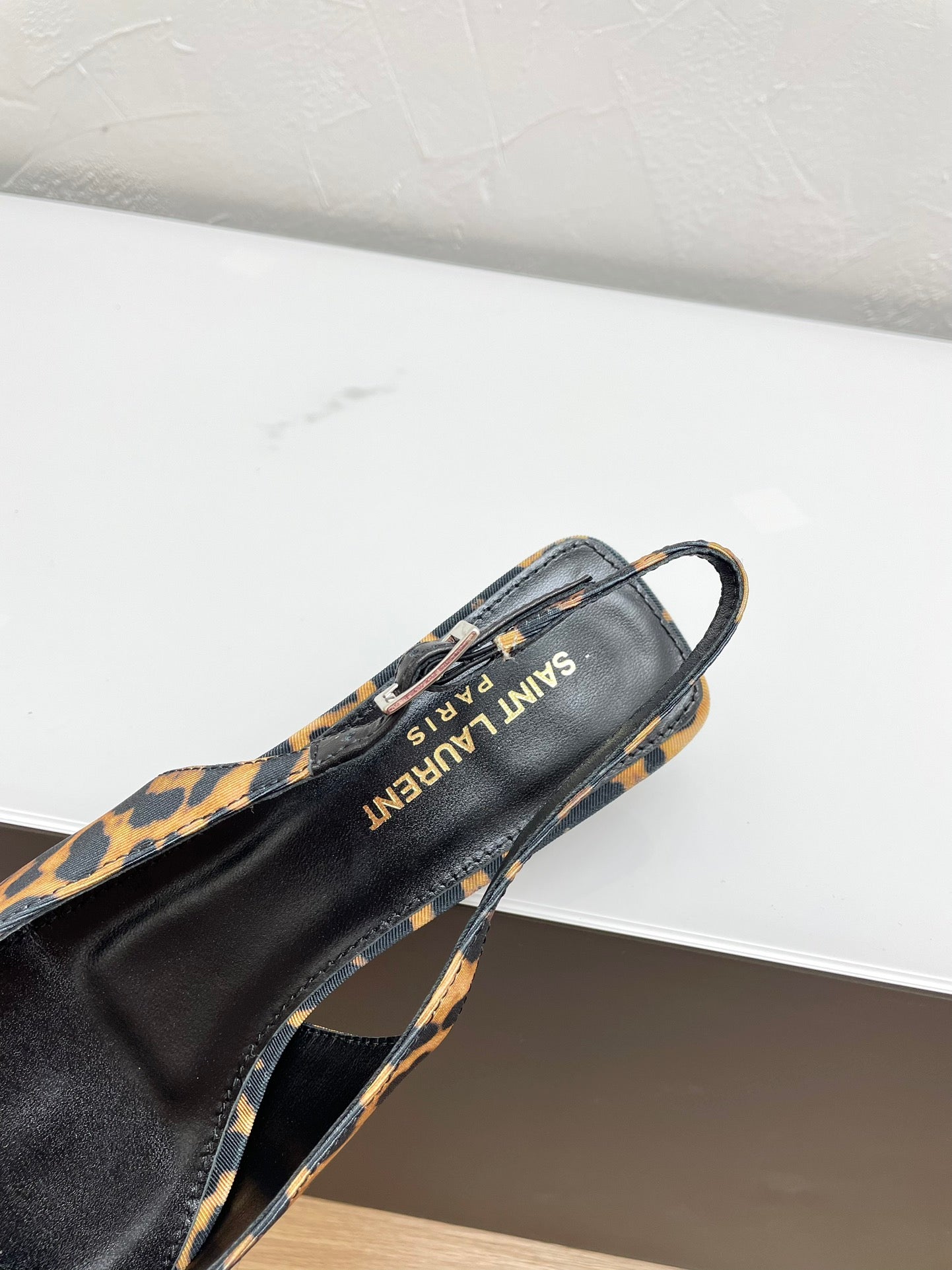 CHERISH SLINGBACK PUMPS 35 IN LEOPARD GROSGRAIN - 35