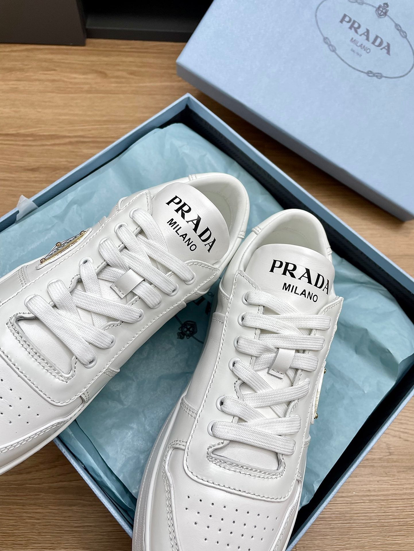 PRA DOWNTOWN BOLD SNEAKERS WHITE CALFSKIN - 35