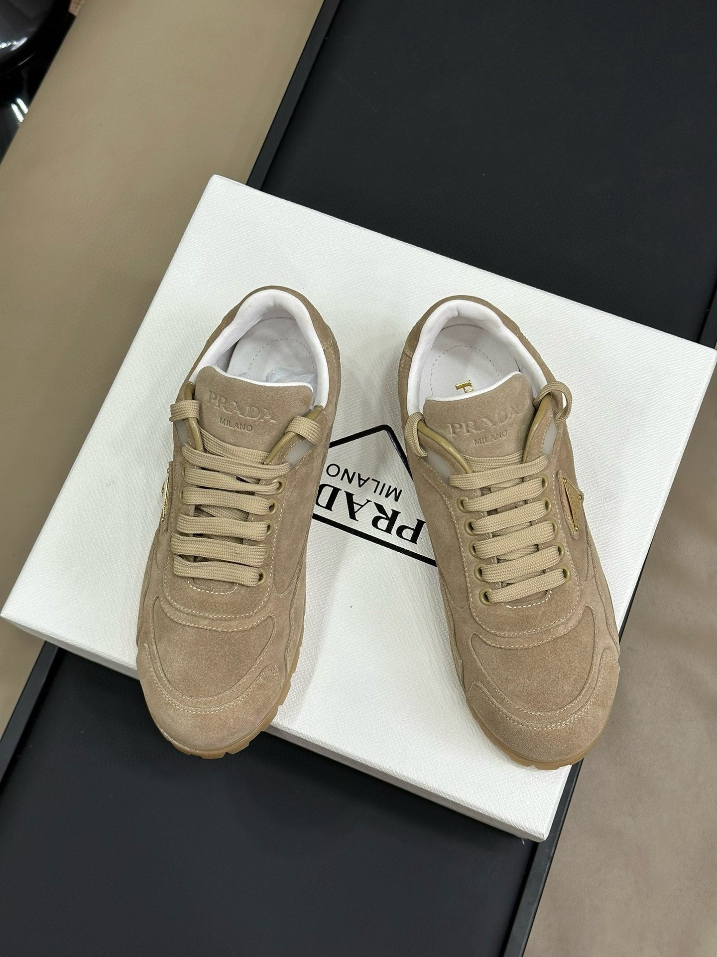 PRA TRAIL FADED SUEDE SNEAKERS TORTILLA - 35