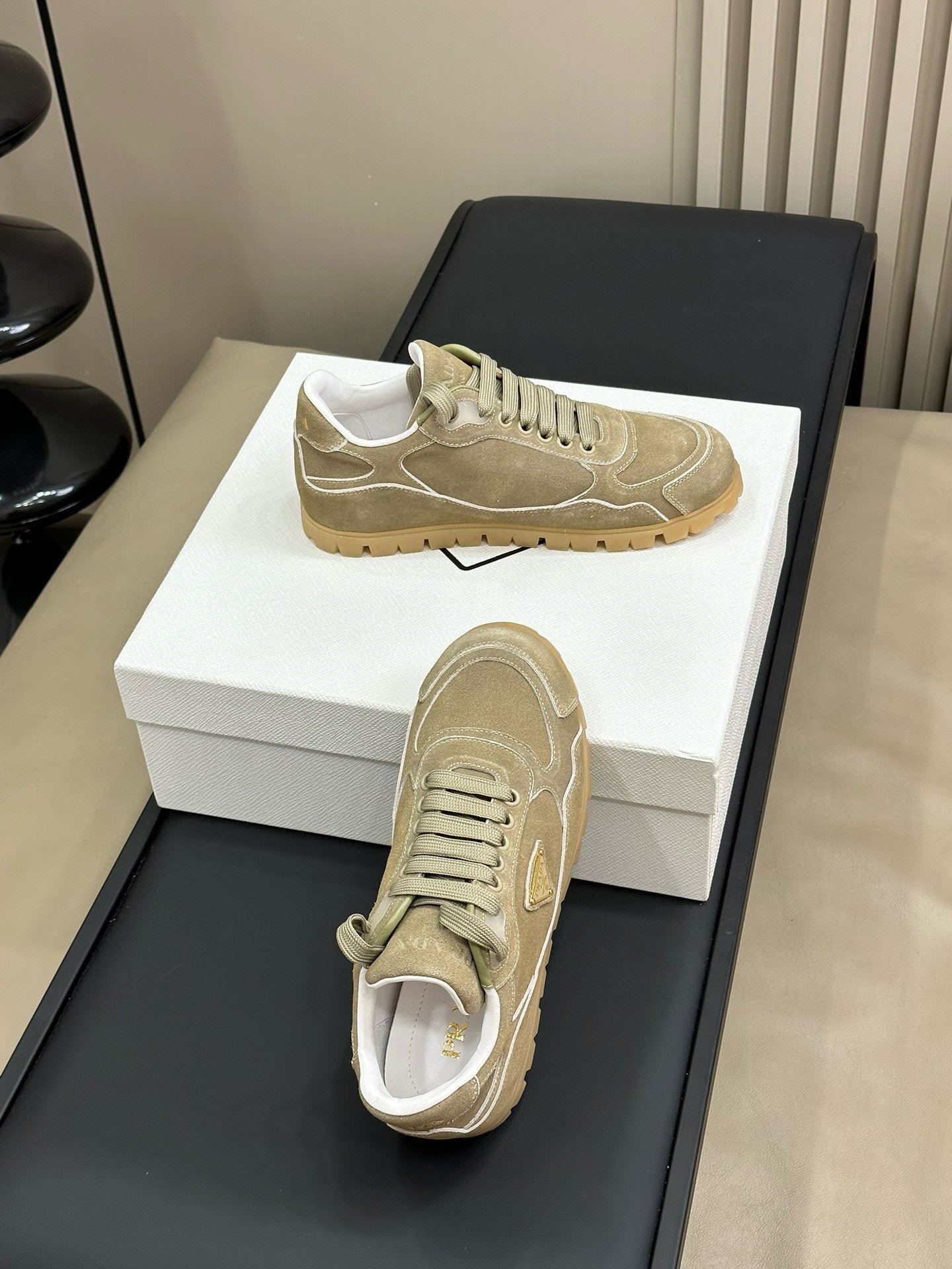 PRA TRAIL FADED SUEDE SNEAKERS LIGHT BROWN - 35