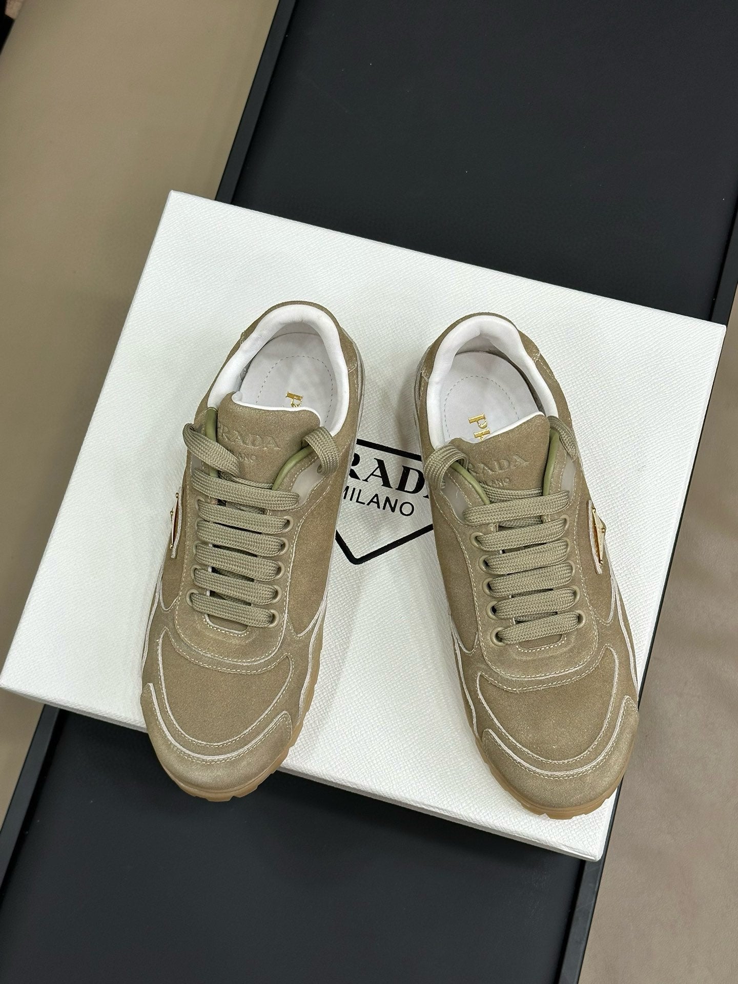 PRA TRAIL FADED SUEDE SNEAKERS LIGHT BROWN - 35