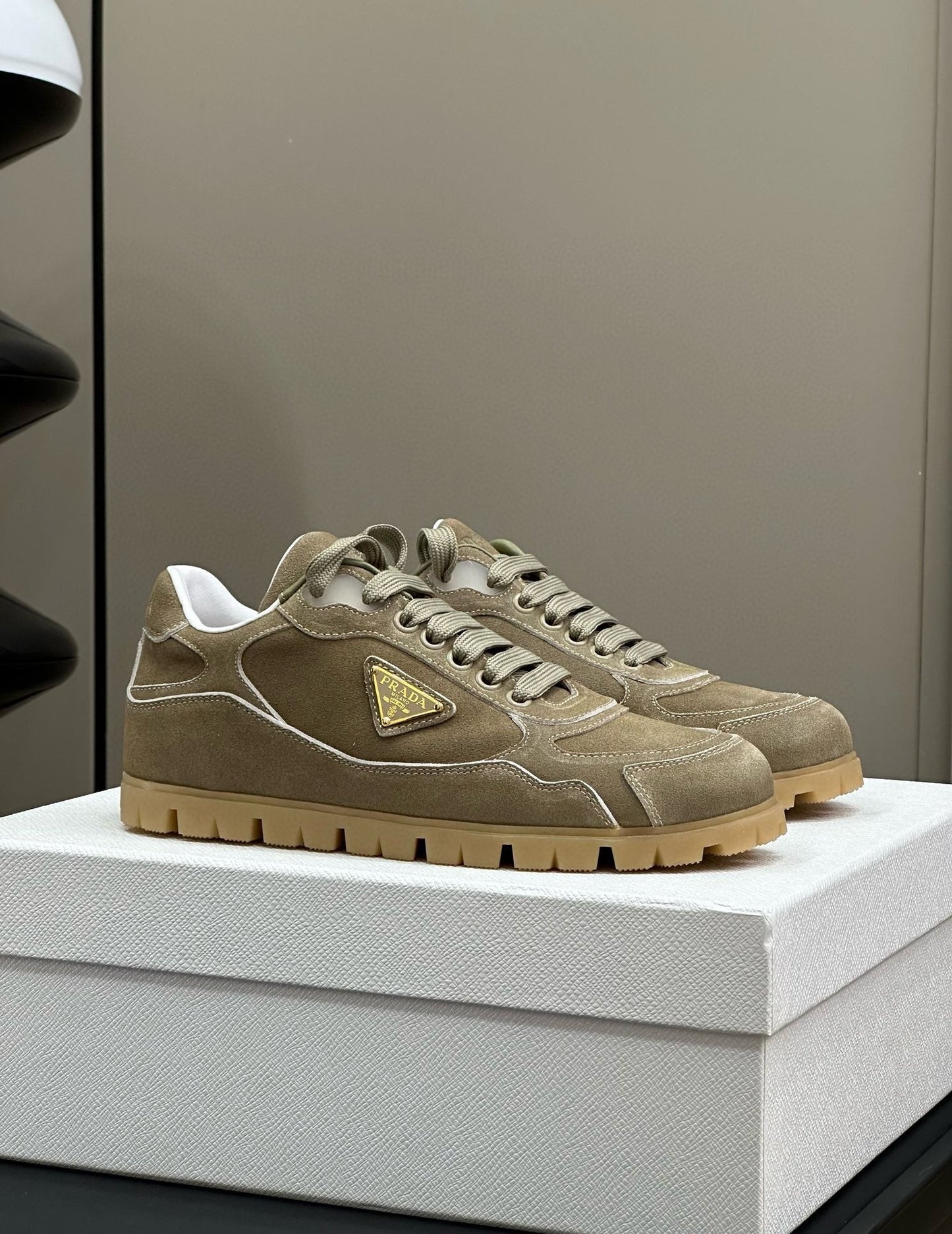 PRA TRAIL FADED SUEDE SNEAKERS LIGHT BROWN - 35