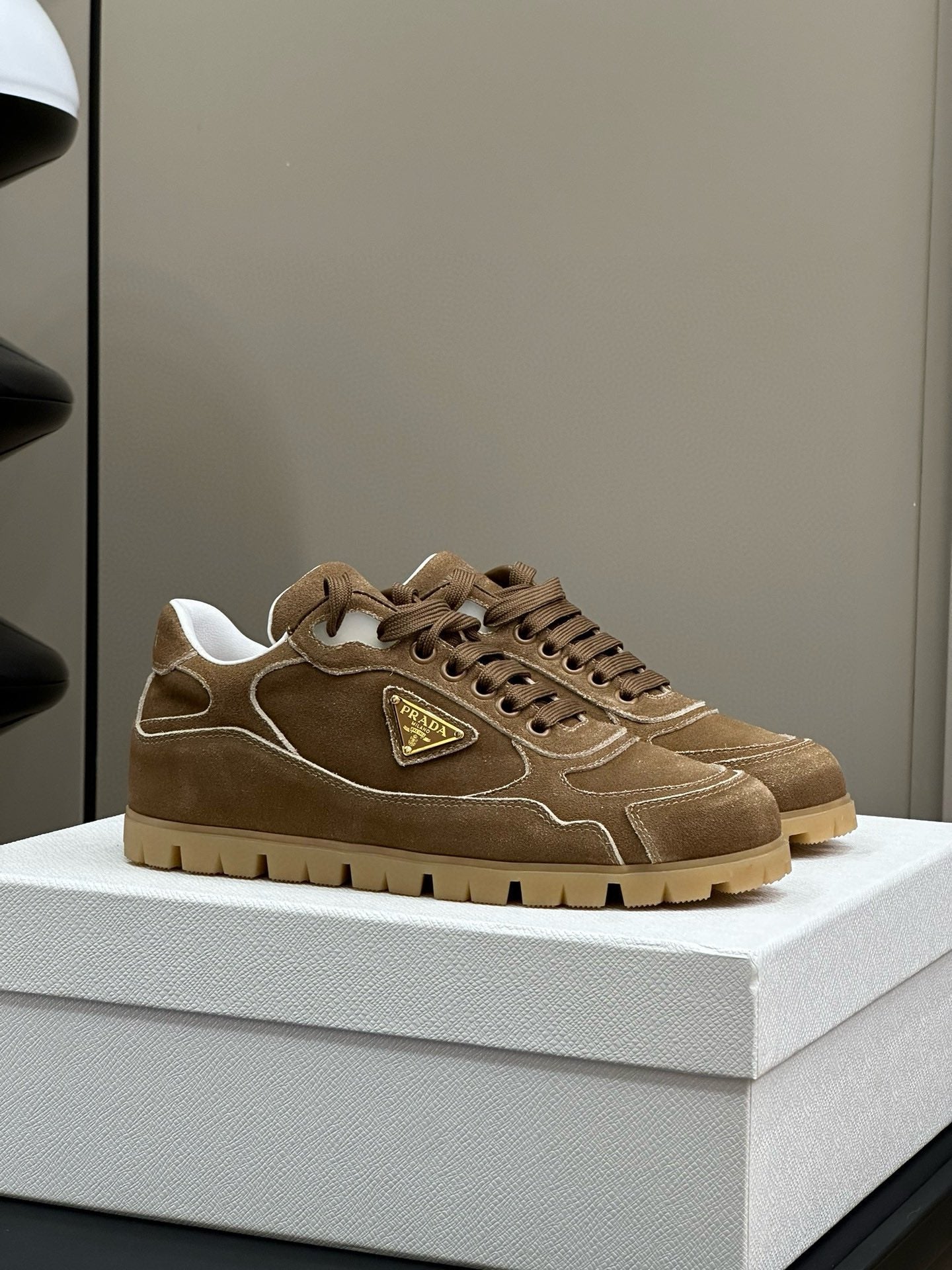 PRA TRAIL FADED SUEDE SNEAKERS CINNAMON - 35