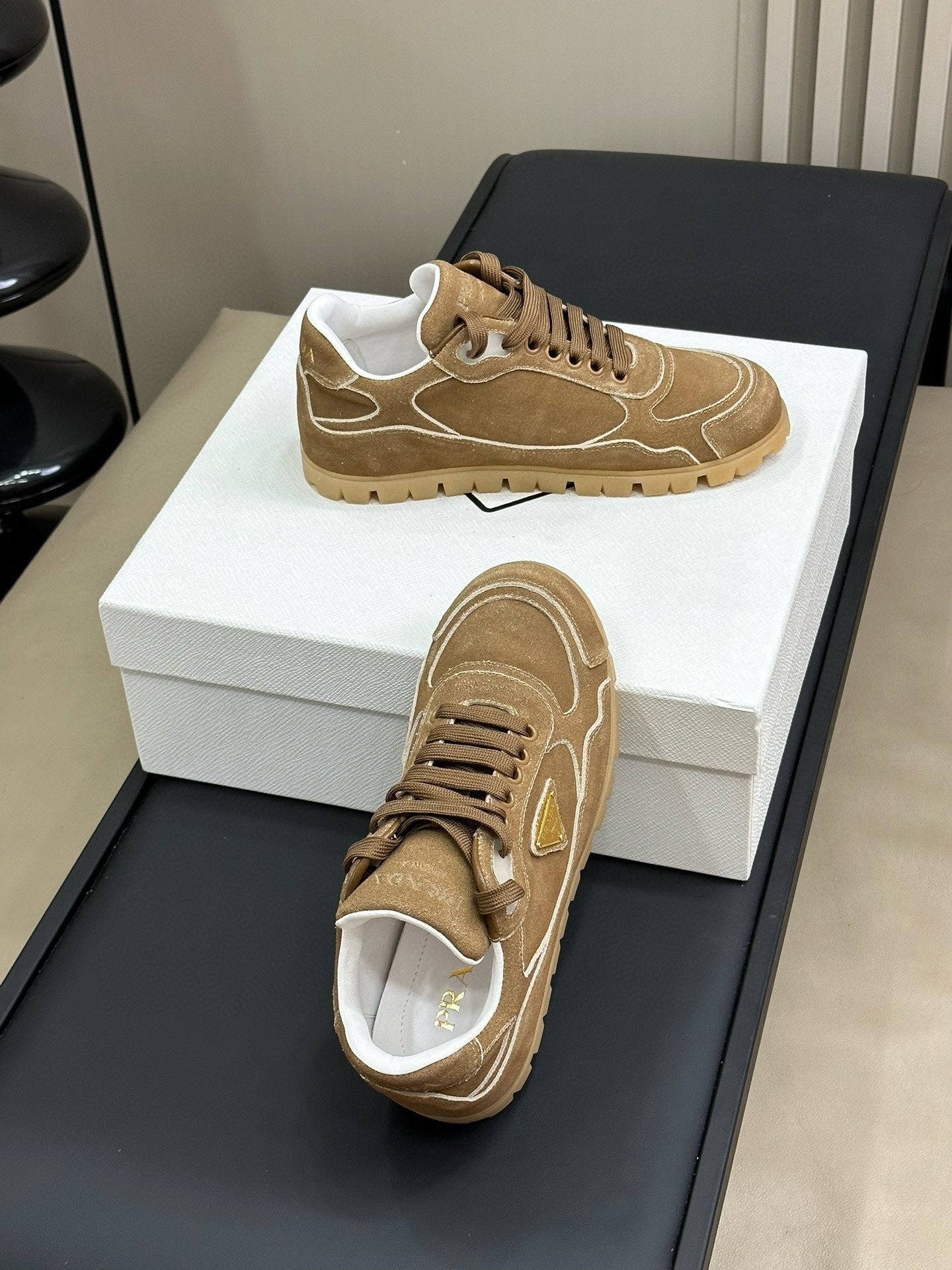 PRA TRAIL FADED SUEDE SNEAKERS CINNAMON - 35