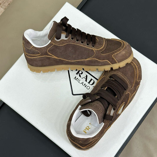 PRA TRAIL FADED SUEDE SNEAKERS BROWN - 35