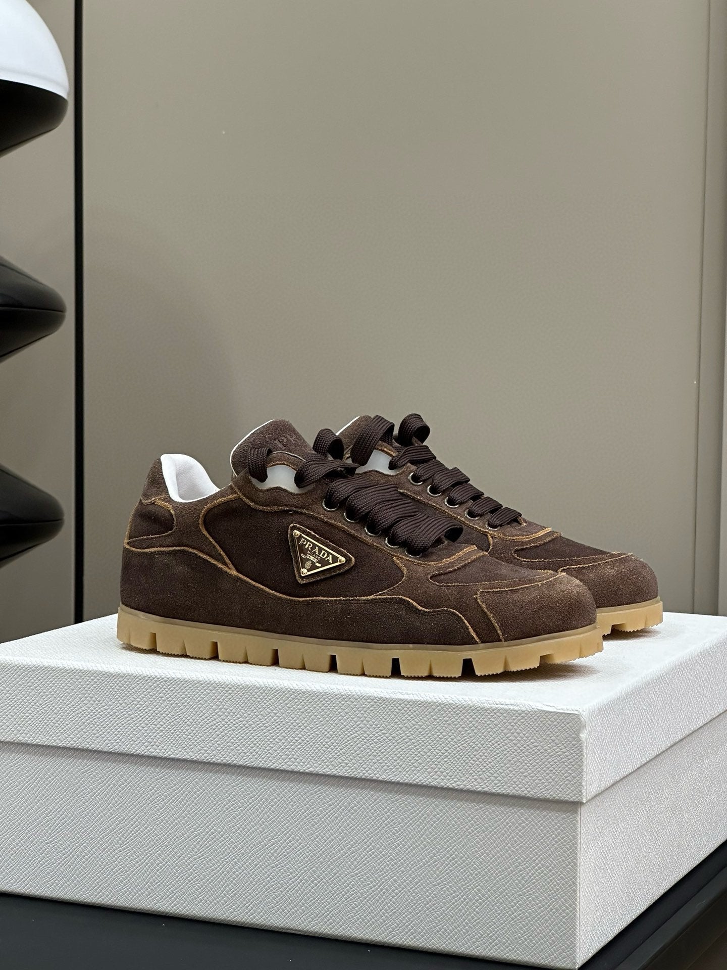 PRA TRAIL FADED SUEDE SNEAKERS BROWN - 35
