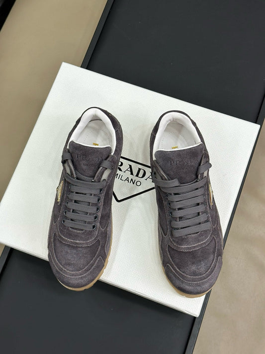 PRA TRAIL FADED SUEDE SNEAKERS CHARCOAL - 35
