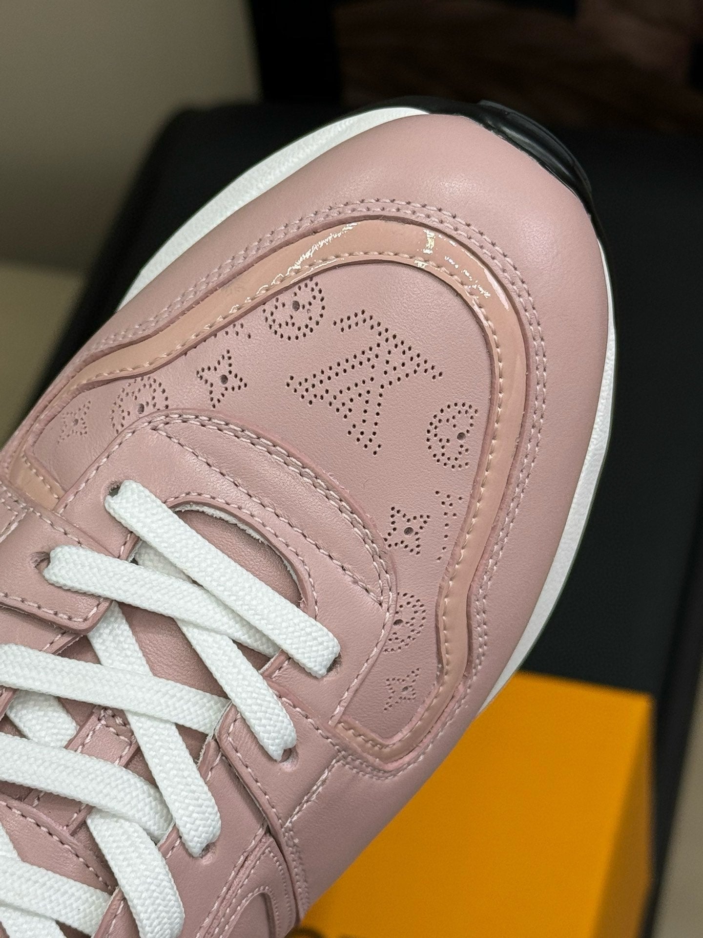 LV NEO RUN AWAY SNEAKER IN PASTEL PINK CALFSKIN - 34