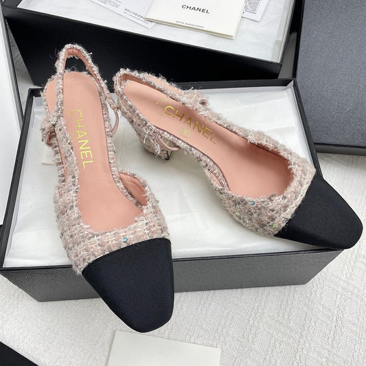 CC SLINGBACK 25S 65 MM З РОЖЕВОГО ТВІДУ - 35