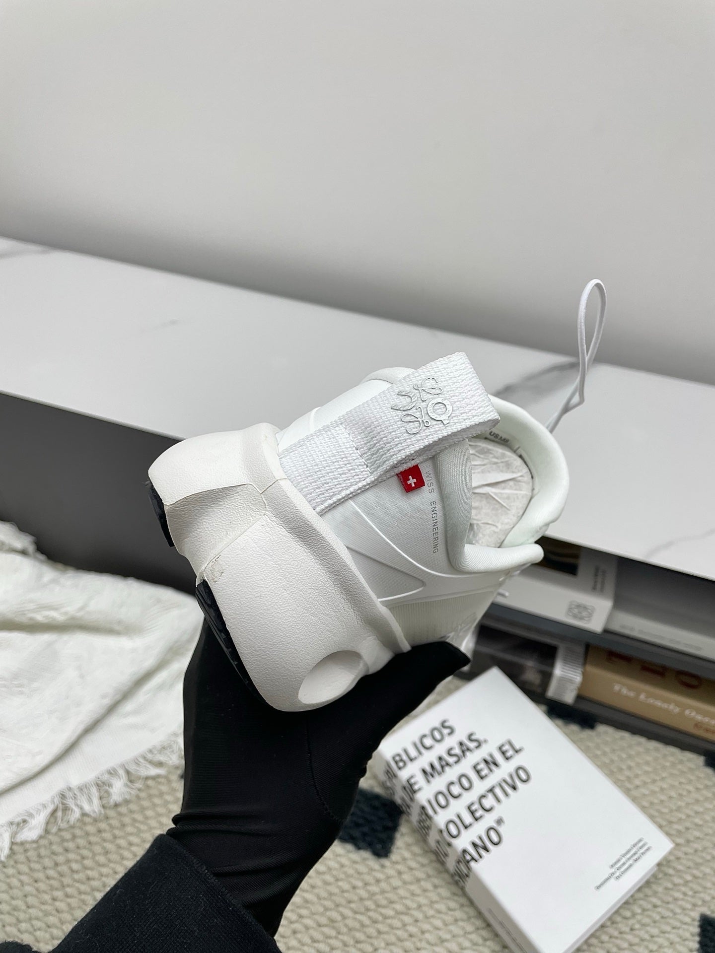 КРОСІВКИ LOEWE 26S CLOUDSOLO З БІЛОГО ПЕРЕРОБЛЕНОГО ПОЛІЕСТЕРУ