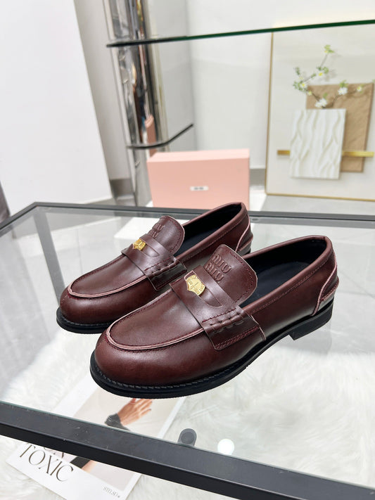 PENNY LOAFERS IN DARK BROWN CALFSKIN - 35