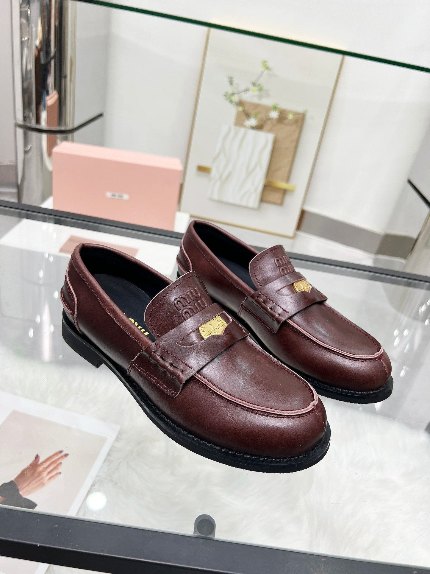 PENNY LOAFERS IN DARK BROWN CALFSKIN - 35