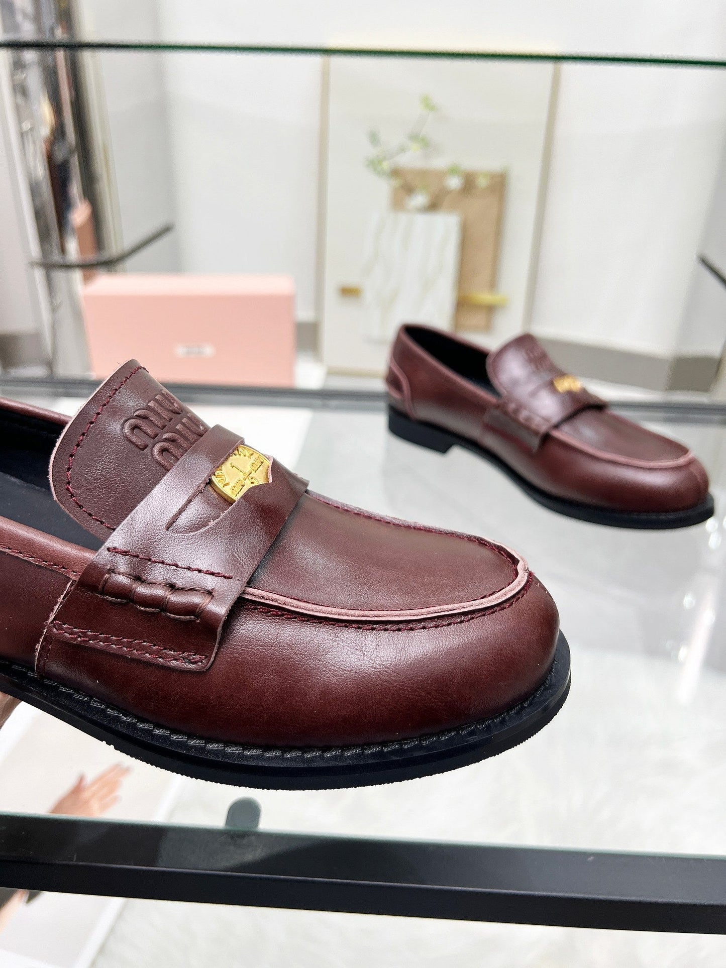 PENNY LOAFERS IN DARK BROWN CALFSKIN - 35